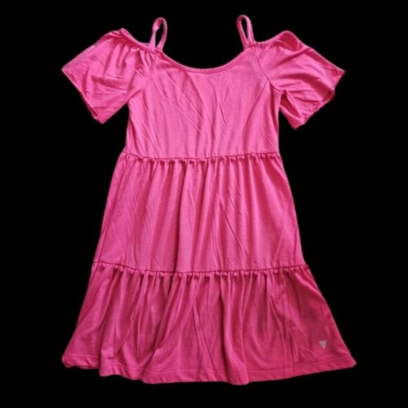* GUESS Pink Boho Open Shoulder Sundress Girls Size 14 - Picture 1 of 6